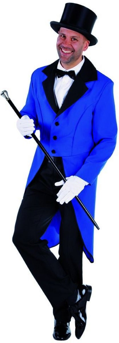 Dans & Entertainment Kostuum | Frackjas Fred Astaire Blauw Man | Large | Carnaval kostuum | Verkleedkleding